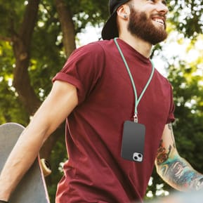 Avizar Cordon pour Smartphone Universel Coque et Étui Nylon Tressé Réglable 90cm vert — image 4