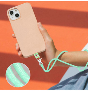 Avizar Cordon pour Smartphone Universel Coque et Étui Nylon Tressé Réglable 90cm vert