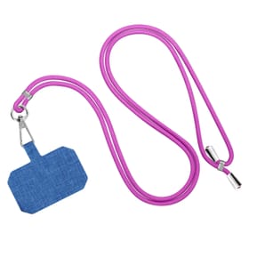 Avizar Cordon pour Smartphone Universel Coque et Étui Nylon Tressé Réglable 90cm violet