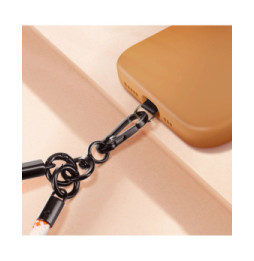 Avizar Cordon pour Téléphone Tour de Cou 60cm Attache Universelle Abricot Crush