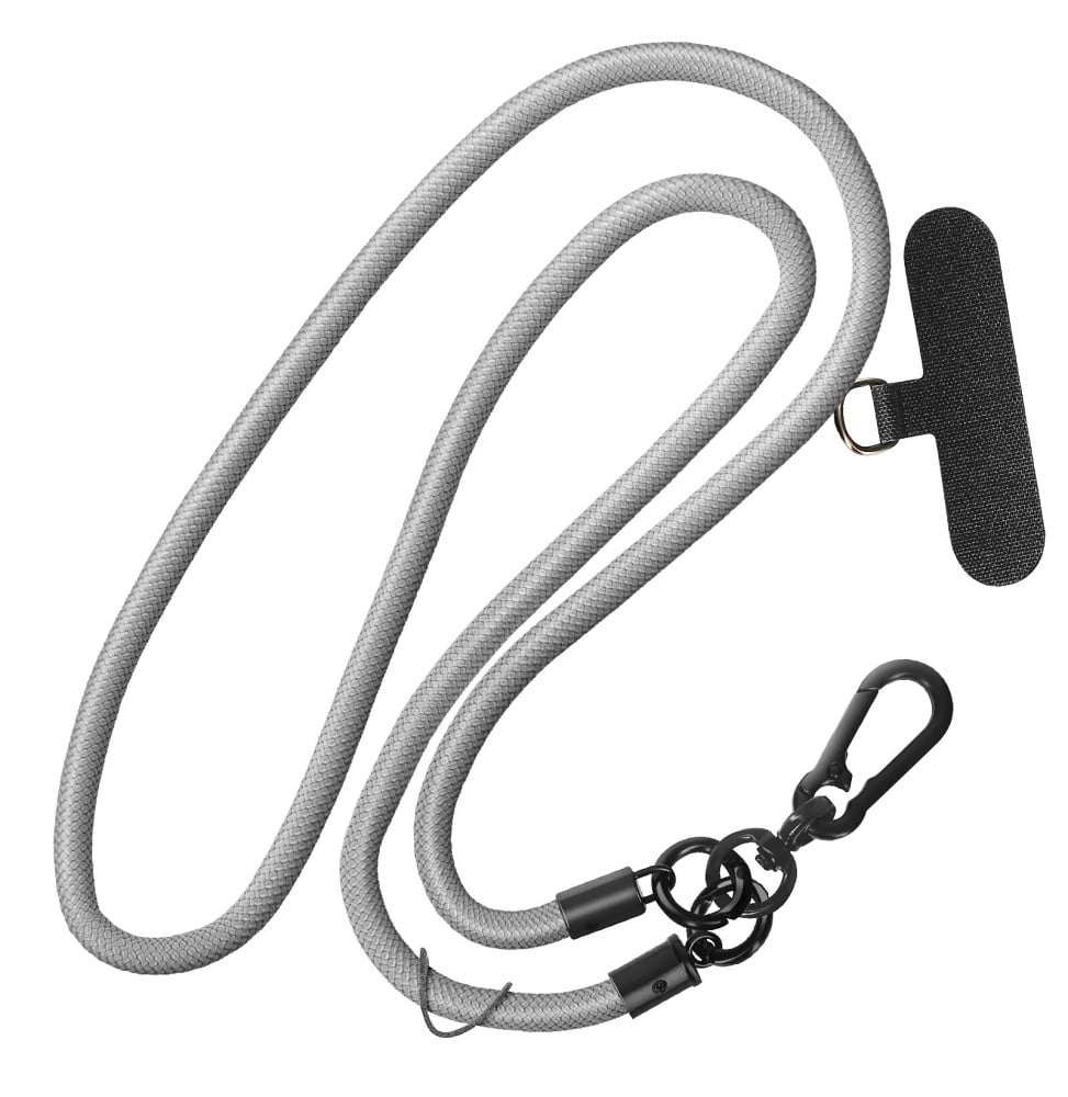 Avizar Cordon pour Téléphone Tour de Cou 60cm Attache Universelle Gris