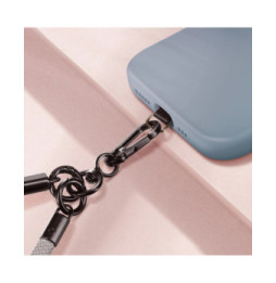 Avizar Cordon pour Téléphone Tour de Cou 60cm Attache Universelle Gris