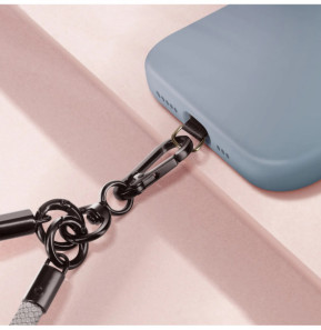 Avizar Cordon pour Téléphone Tour de Cou 60cm Attache Universelle Gris