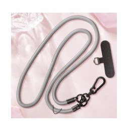 Avizar Cordon pour Téléphone Tour de Cou 60cm Attache Universelle Gris