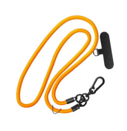 Avizar Cordon pour Téléphone Tour de Cou 60cm Attache Universelle Orange