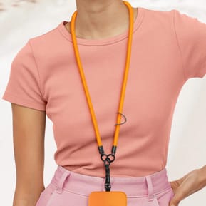 Avizar Cordon pour Téléphone Tour de Cou 60cm Attache Universelle Orange — image 3