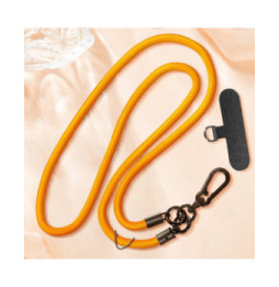 Avizar Cordon pour Téléphone Tour de Cou 60cm Attache Universelle Orange