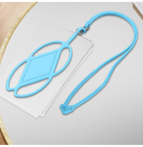 Avizar Cordon silicone pour Smartphone universel Tour du Cou Bleu Pâle