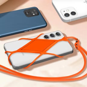 Avizar Cordon silicone pour Smartphone universel Tour du Cou Orange — image 4
