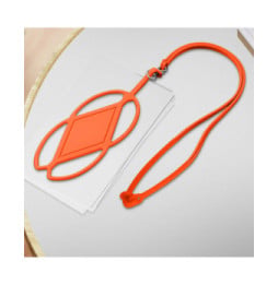 Avizar Cordon silicone pour Smartphone universel Tour du Cou Orange