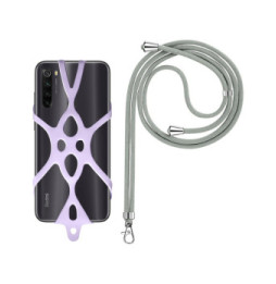 Avizar Cordon Smartphone avec Silicone Universel Extensible Réglable 90cm lavande