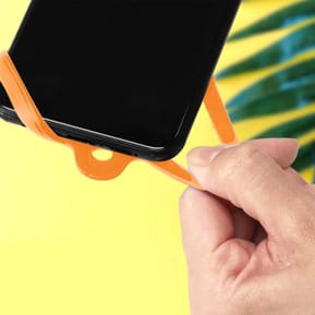Avizar Cordon Smartphone avec Silicone Universel Extensible Réglable 90cm orange — image 5