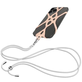 Avizar Cordon Smartphone avec Silicone Universel Extensible Réglable 90cm rose