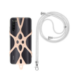 Avizar Cordon Smartphone avec Silicone Universel Extensible Réglable 90cm rose