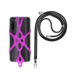 Avizar Cordon Smartphone avec Silicone Universel Extensible Réglable 90cm violet
