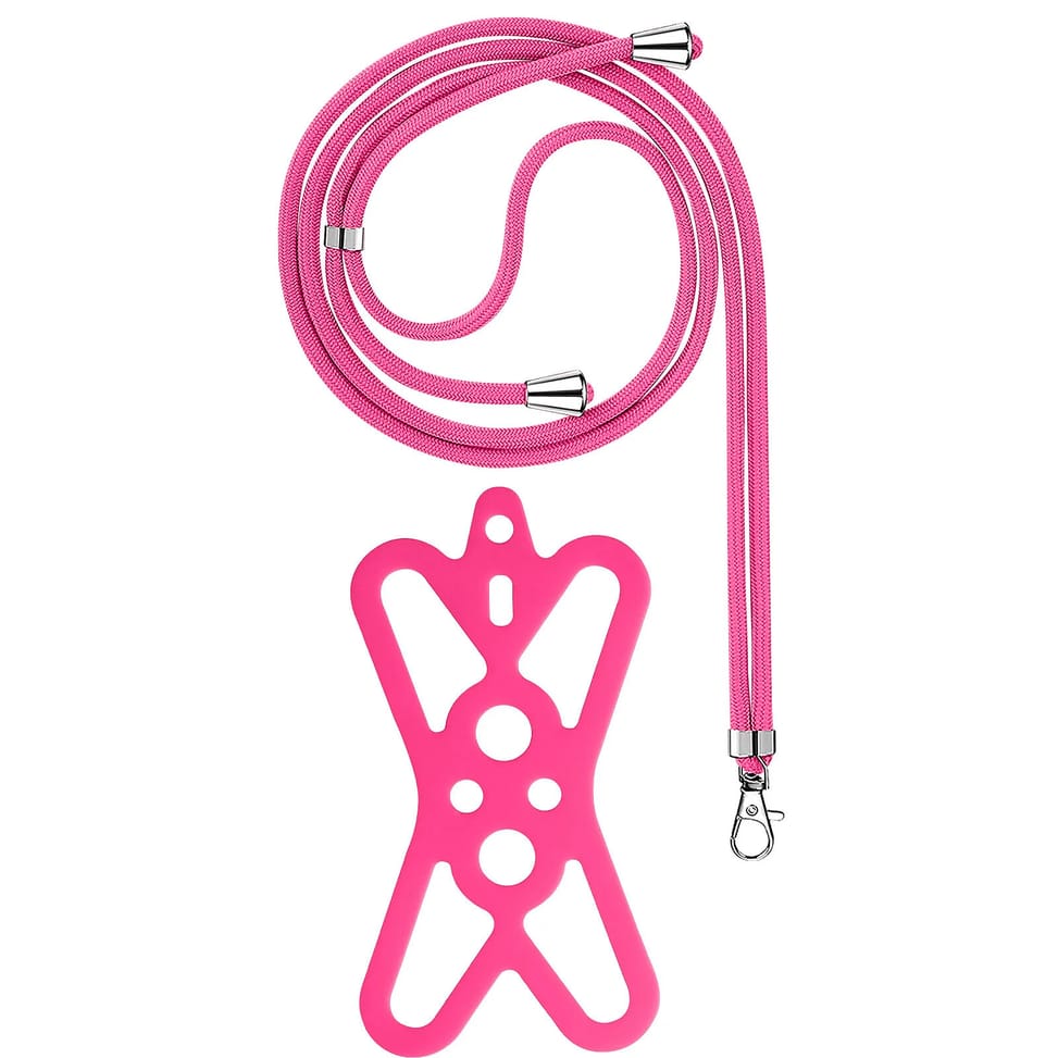 Avizar Cordon Smartphone avec Silicone Universel Extensible Réglable 90cm rose fuschia — image 2