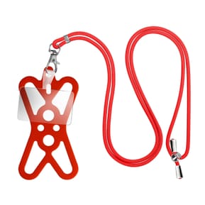 Avizar Cordon Smartphone avec Silicone Universel Extensible Réglable 90cm Rouge