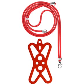 Avizar Cordon Smartphone avec Silicone Universel Extensible Réglable 90cm Rouge — image 2