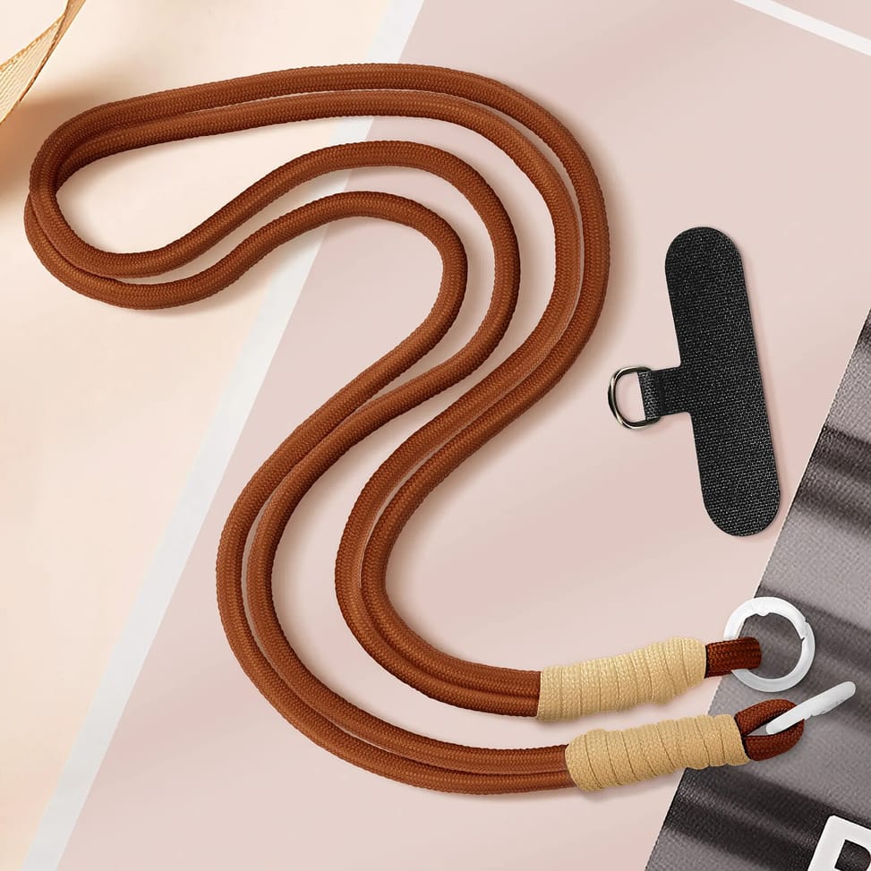 Avizar Cordon Smartphone Double Cordons Nylon 60cm Marron — image 5