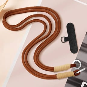 Avizar Cordon Smartphone Double Cordons Nylon 60cm Marron — image 5