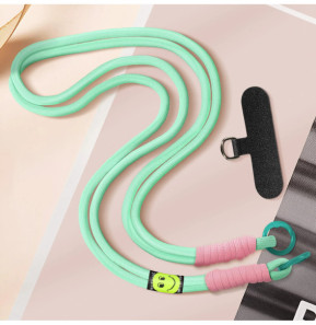 Avizar Cordon Smartphone Double Cordons Nylon 60cm Turquoise