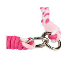 Avizar Cordon Téléphone Design Nylon Tressé 60cm Blanc / Rose
