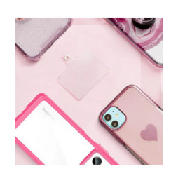Avizar Cordon Téléphone Design Nylon Tressé 60cm Blanc / Rose