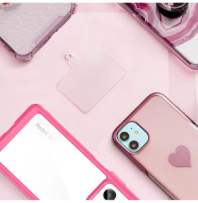 Avizar Cordon Téléphone Design Nylon Tressé 60cm Blanc / Rose