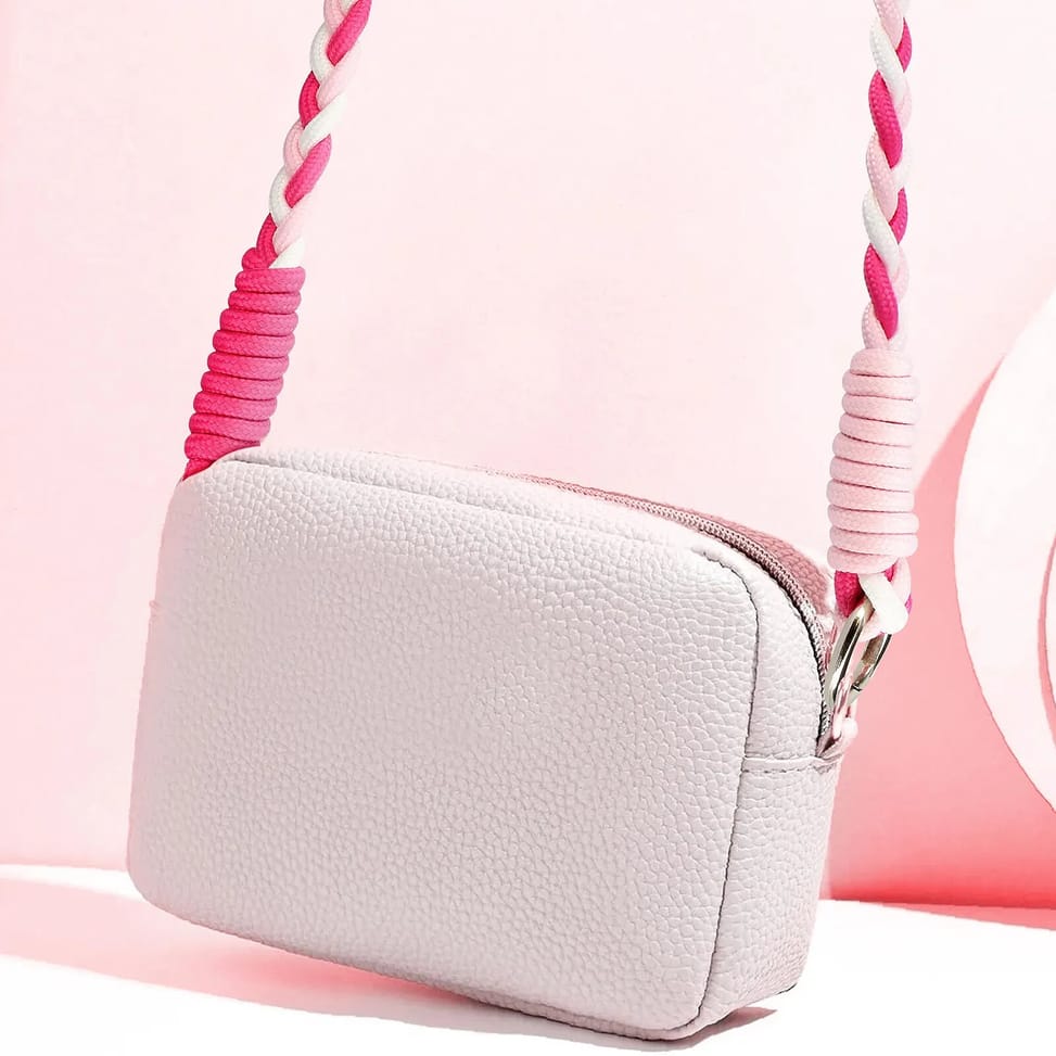 Avizar Cordon Téléphone Design Nylon Tressé 60cm Blanc / Rose — image 4