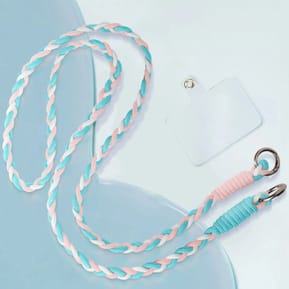 Avizar Cordon Téléphone Design Nylon Tressé 60cm Bleu / Rose — image 5