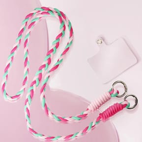 Avizar Cordon Téléphone Design Nylon Tressé 60cm Fuchsia — image 5
