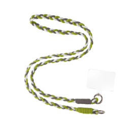 Avizar Cordon Téléphone Design Nylon Tressé 60cm Vert Citron
