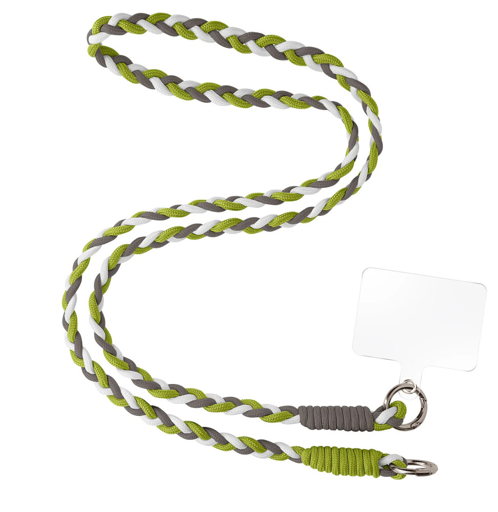 Avizar Cordon Téléphone Design Nylon Tressé 60cm Vert Citron