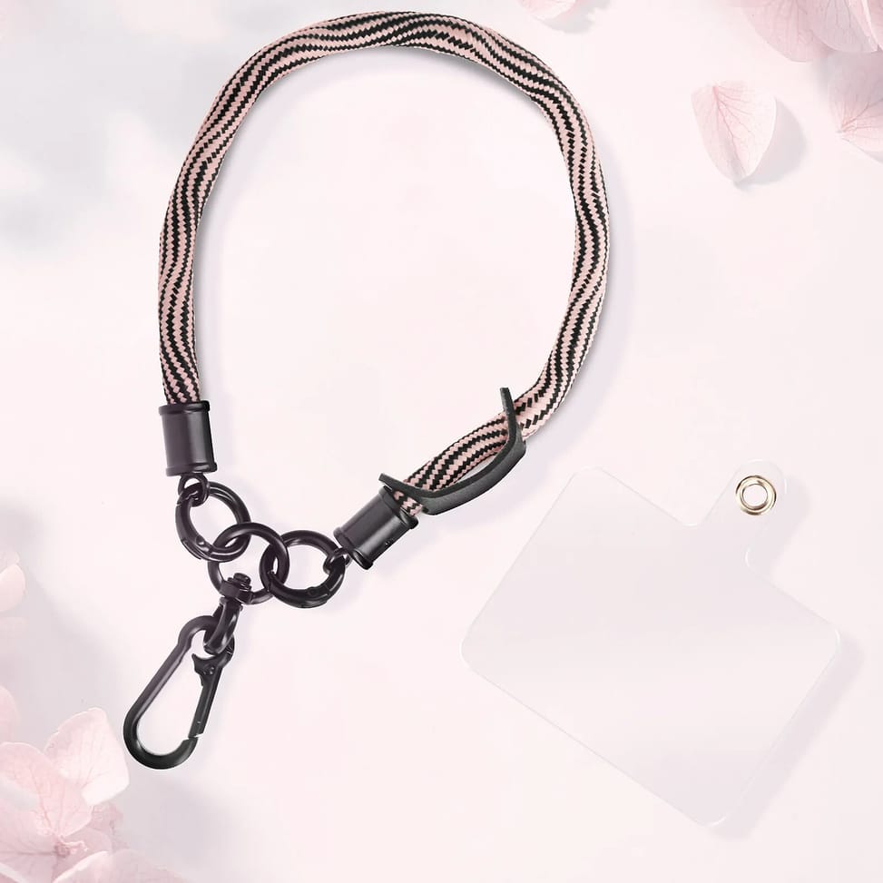 Avizar Dragonne 15cm pour Smartphone Ajustable Accroche Universelle Rose Poudré — image 5