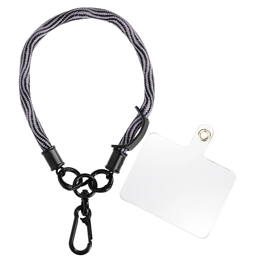 Avizar Dragonne élégante pour Smartphone Attache incluse Blanc / Noir
