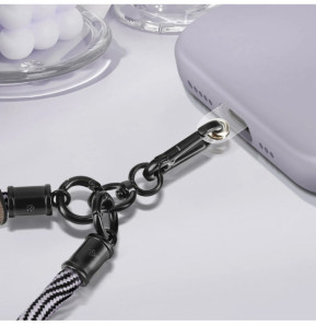 Avizar Dragonne élégante pour Smartphone Attache incluse Blanc / Noir