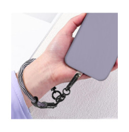 Avizar Dragonne élégante pour Smartphone Attache incluse Blanc / Noir