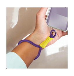 Avizar Dragonne pour Smartphone Design Tressé Accroche Universelle Violet