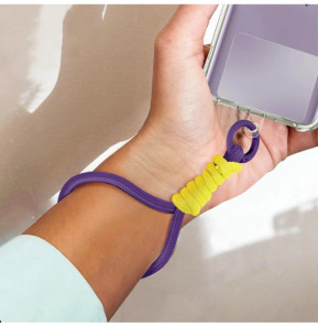 Avizar Dragonne pour Smartphone Design Tressé Accroche Universelle Violet