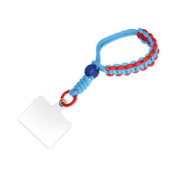 Avizar Dragonne pour Smartphone Design Tressé Ajustable Accroche Universelle Bleu / Rouge