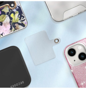 Avizar Dragonne pour Smartphone Design Tressé Ajustable Accroche Universelle Bleu / Rouge