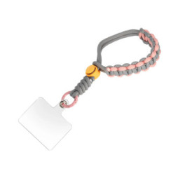 Avizar Dragonne pour Smartphone Design Tressé Ajustable Accroche Universelle Gris Clair