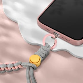 Avizar Dragonne pour Smartphone Design Tressé Ajustable Accroche Universelle Gris Clair — image 3