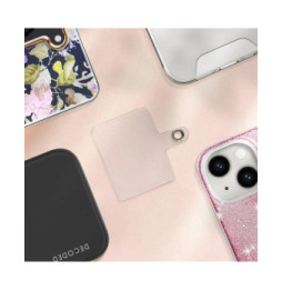 Avizar Dragonne pour Smartphone Design Tressé Ajustable Accroche Universelle Gris Clair