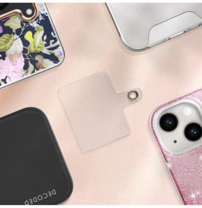 Avizar Dragonne pour Smartphone Design Tressé Ajustable Accroche Universelle Gris Clair