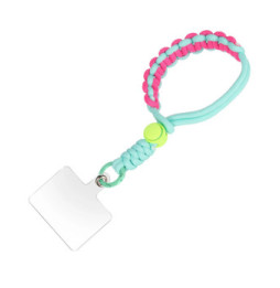 Avizar Dragonne pour Smartphone Design Tressé Ajustable Accroche Universelle Vert Pâle