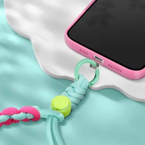 Avizar Dragonne pour Smartphone Design Tressé Ajustable Accroche Universelle Vert Pâle — image 3
