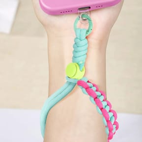 Avizar Dragonne pour Smartphone Design Tressé Ajustable Accroche Universelle Vert Pâle — image 5