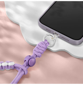 Avizar Dragonne pour Smartphone Design Tressé Lavande