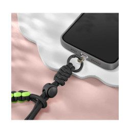 Avizar Dragonne pour Smartphone Design Tressé Noir
